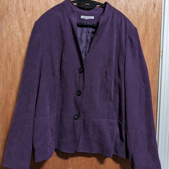 JM Collection Vintage Purple Blazer - Picture 1 of 6